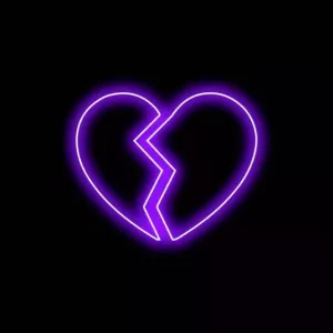 2trys purple broken heart